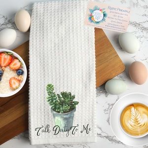 Talk Dirty to Me Waffle Weave Towel